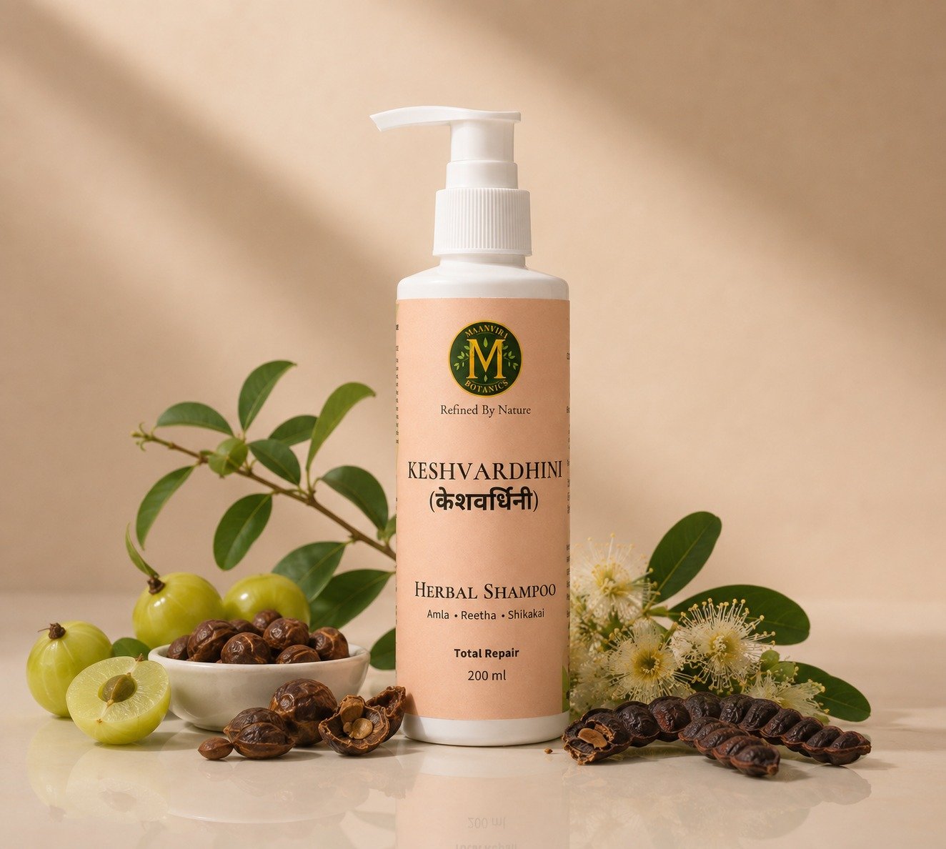 Ayurvedic Herbal Shampoo with Amla, Reetha & Shikakai | 200 ml
